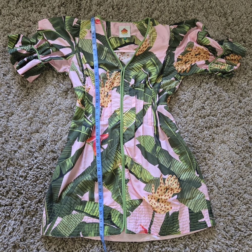 Farm Rio Banana Leaves V-Neck Mini Dress - Picture 10 of 14